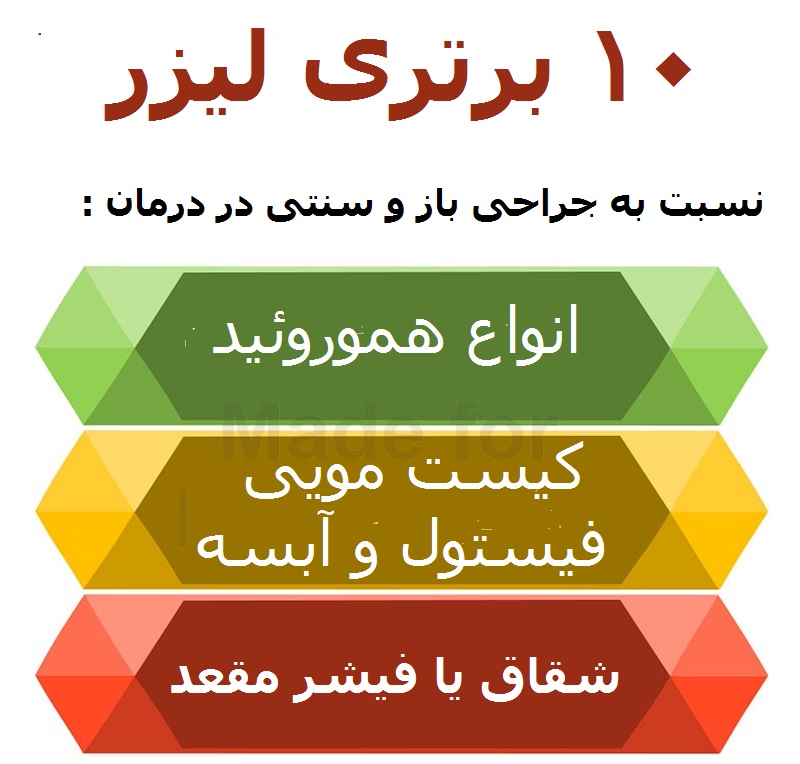 برتری لیزر به جراحی سنتی هموروئید