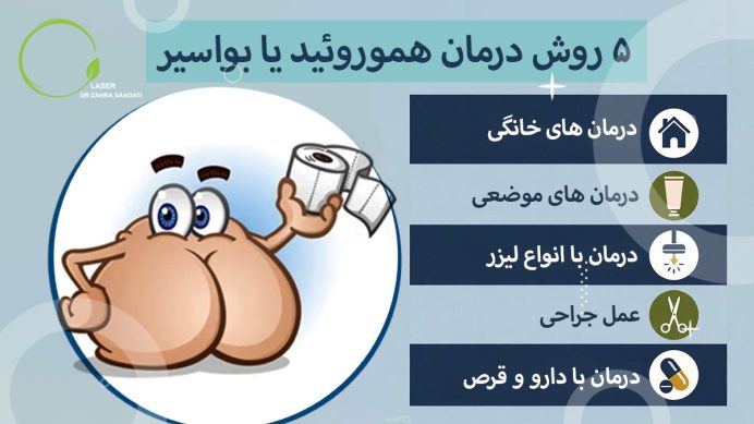 درمان هموروئید یا بواسیر با ۵ روش اصلی و کارآمد