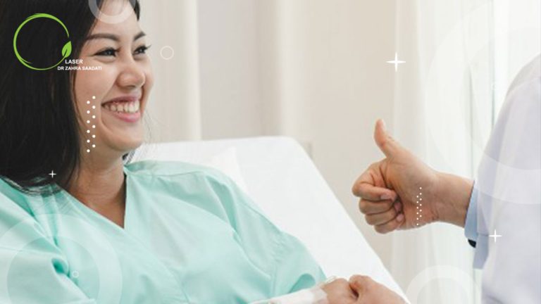 خانمی که از تجربه عمل جراحی هموروئید راضی است