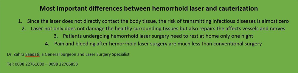 The difference between hemorrhoid laser and surgery