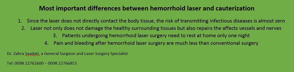 The difference between hemorrhoid laser and surgery 